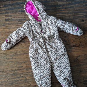 Leopard Print Snowsuit 6-12 months